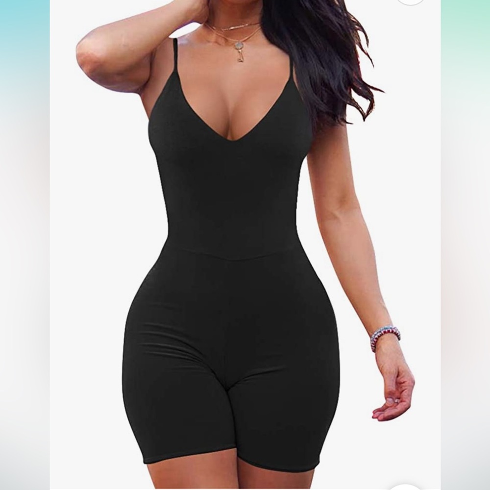 LAGSHIAN Women Sexy Club Spaghetti Strap V Neck